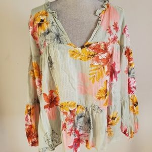 NWT Express V-Neck Floral Blouse